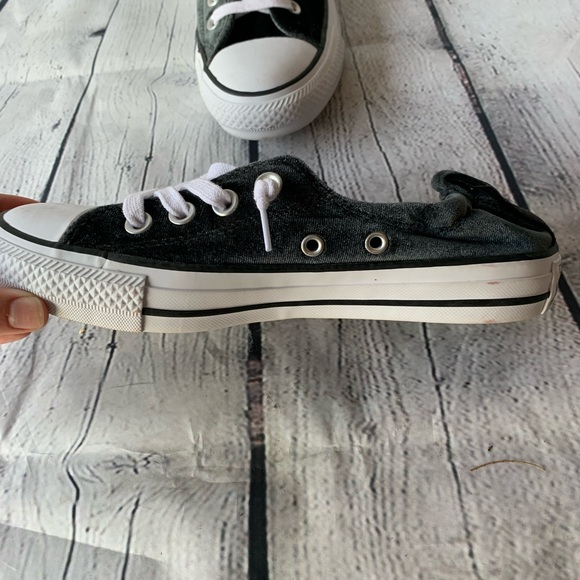 New grey velvet converse - Picture 3 of 6